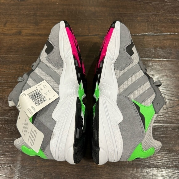 Adidas Yung 96 Off White Solar Green Sneaker Size 7 Women - Picture 7 of 10